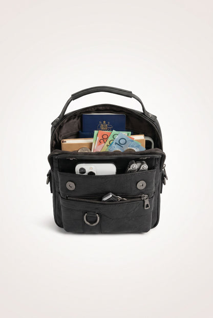WEIXIER Men's Vintage Crossbody Bag - Timeless Elegance - Shoulder Bag Front View