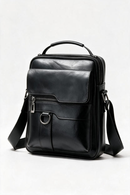 WEIXIER Men's Vintage Crossbody Bag - Timeless Elegance - Shoulder Bag Front View