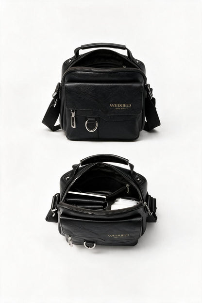 WEIXIER Men's Vintage Crossbody Bag - Timeless Elegance - Shoulder Bag Front View