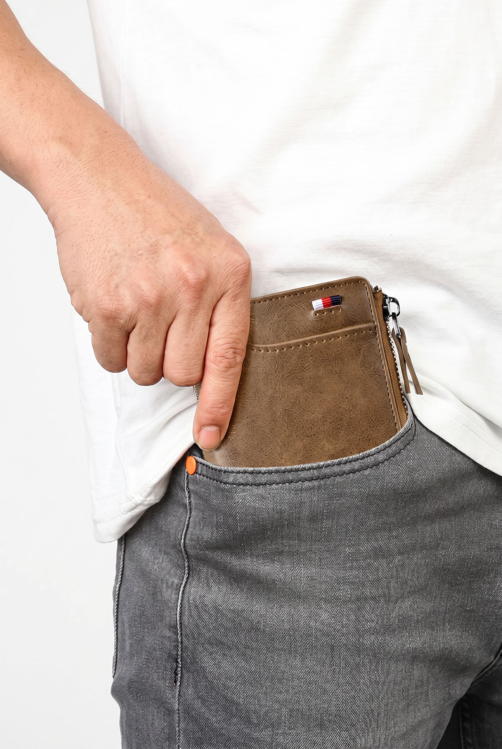 Menloft Wallet AisGuard RFID – men's bag front view | Premium quality