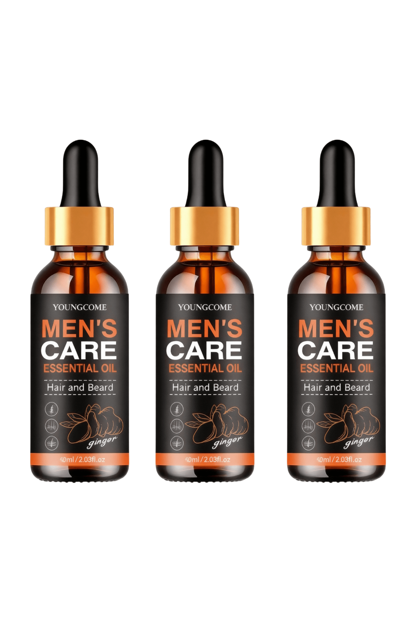 men’s beard growth elixir bottle detail Menloft