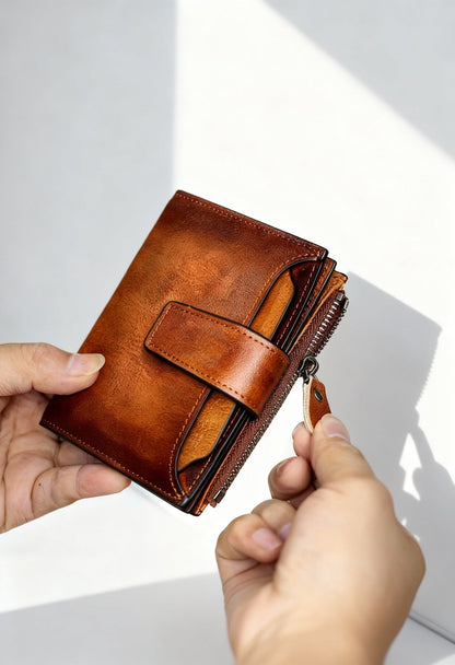 CIEPHIA Men's Vintage RFID Leather Wallet - Menloft