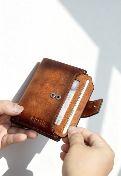 CIEPHIA Men's Vintage RFID Leather Wallet - Menloft