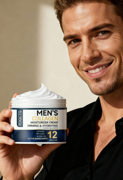 men’s collagen moisturizer back view Menloft