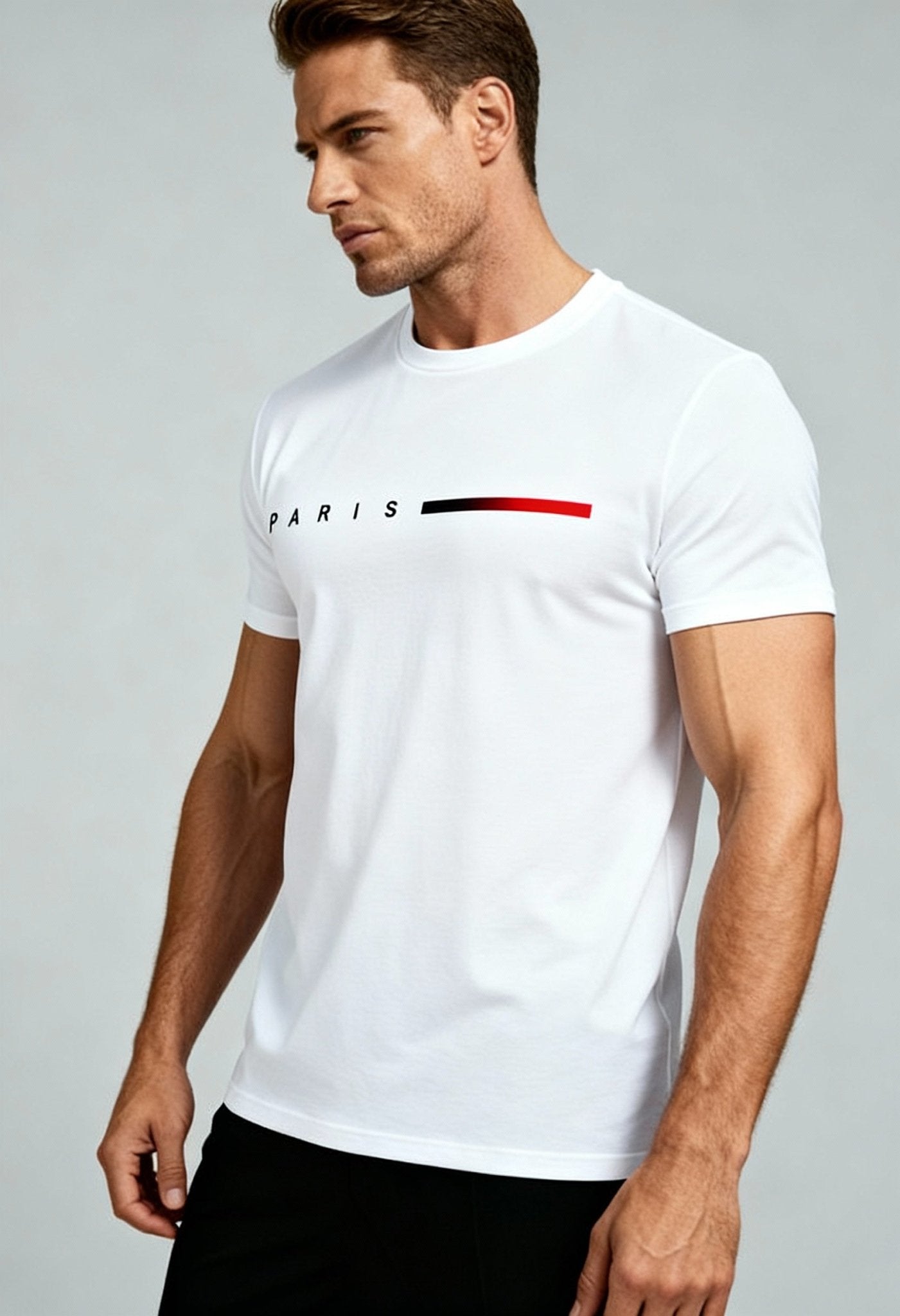 Elegant Men's Cotton Paris Tee - Casual & Stylish - Menloft