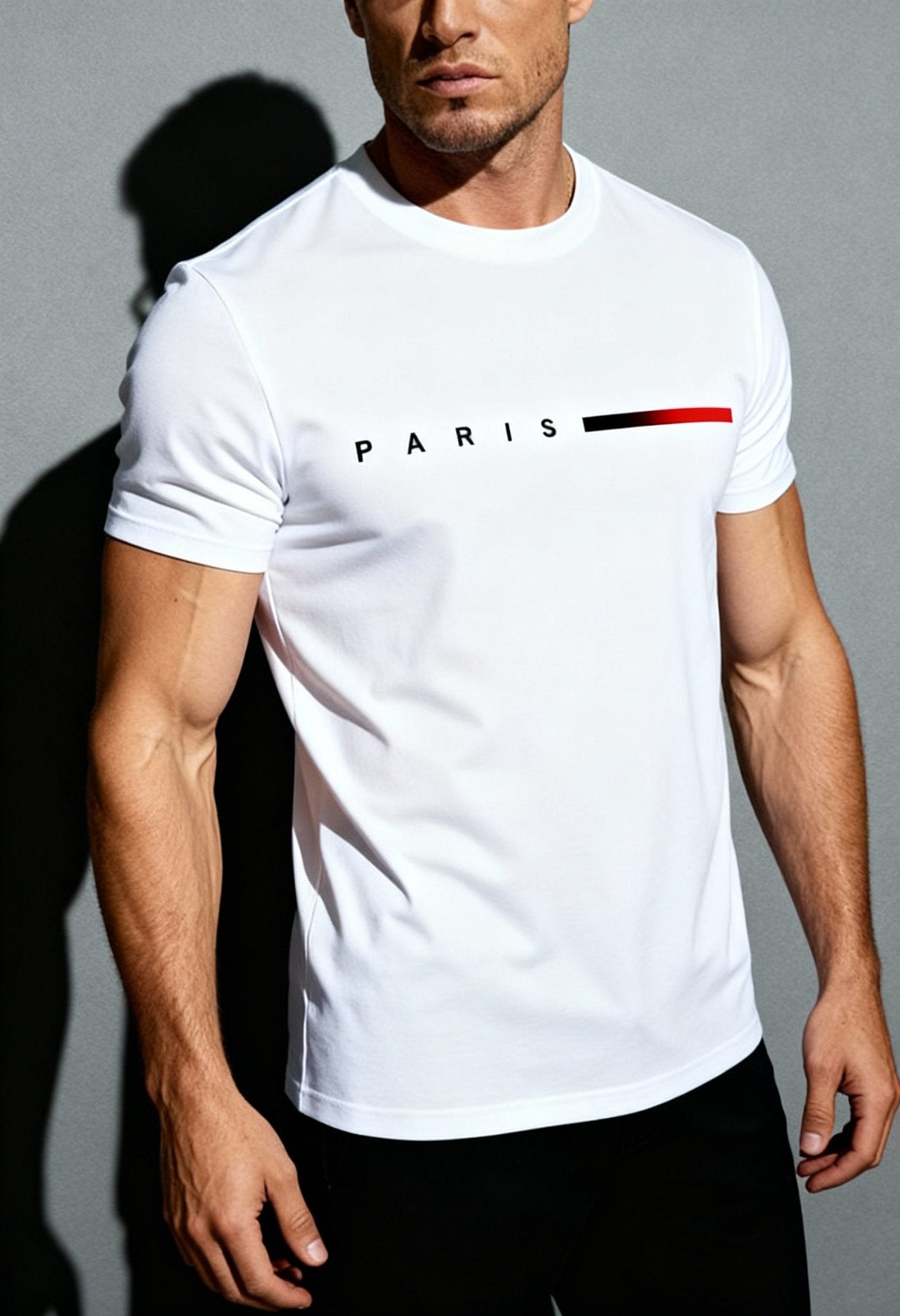 Elegant Men's Cotton Paris Tee - Casual & Stylish - Menloft