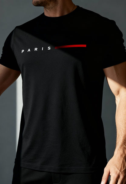 Elegant Men's Cotton Paris Tee - Casual & Stylish - Menloft