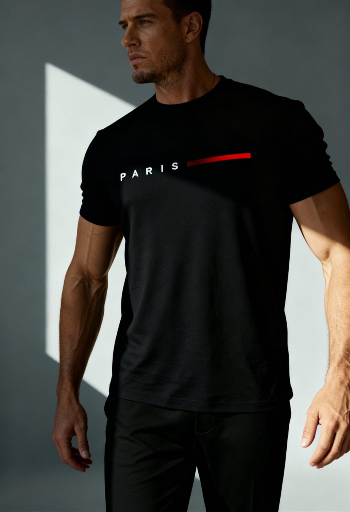 Elegant Men's Cotton Paris Tee - Casual & Stylish - Menloft