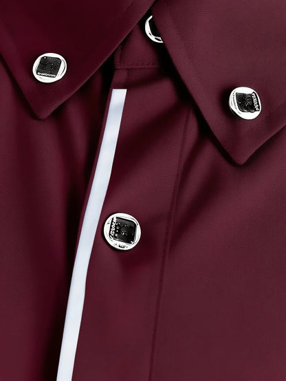 Elegant Men's Long Sleeve Dress Shirt - Menloft