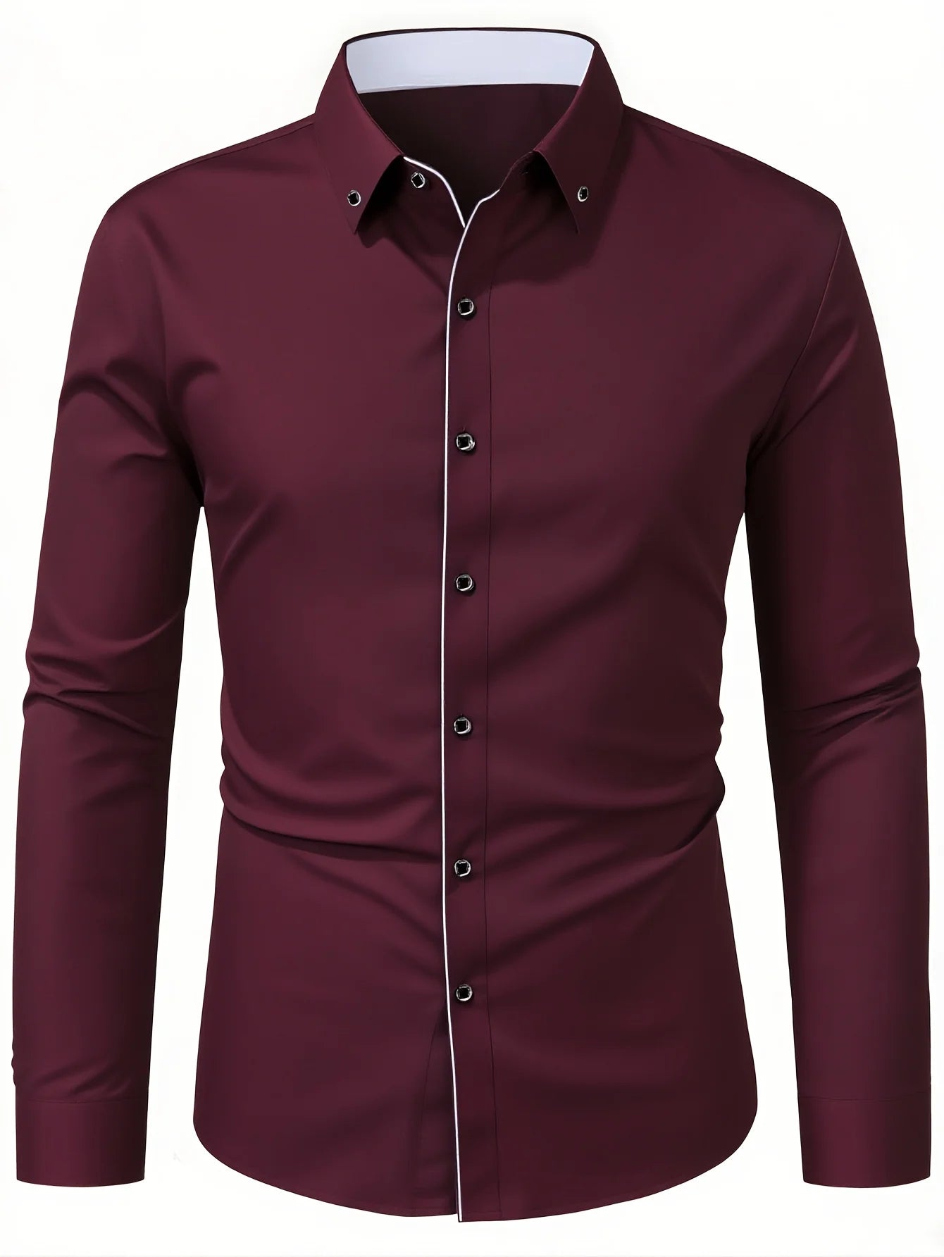 Elegant Men's Long Sleeve Dress Shirt - Menloft