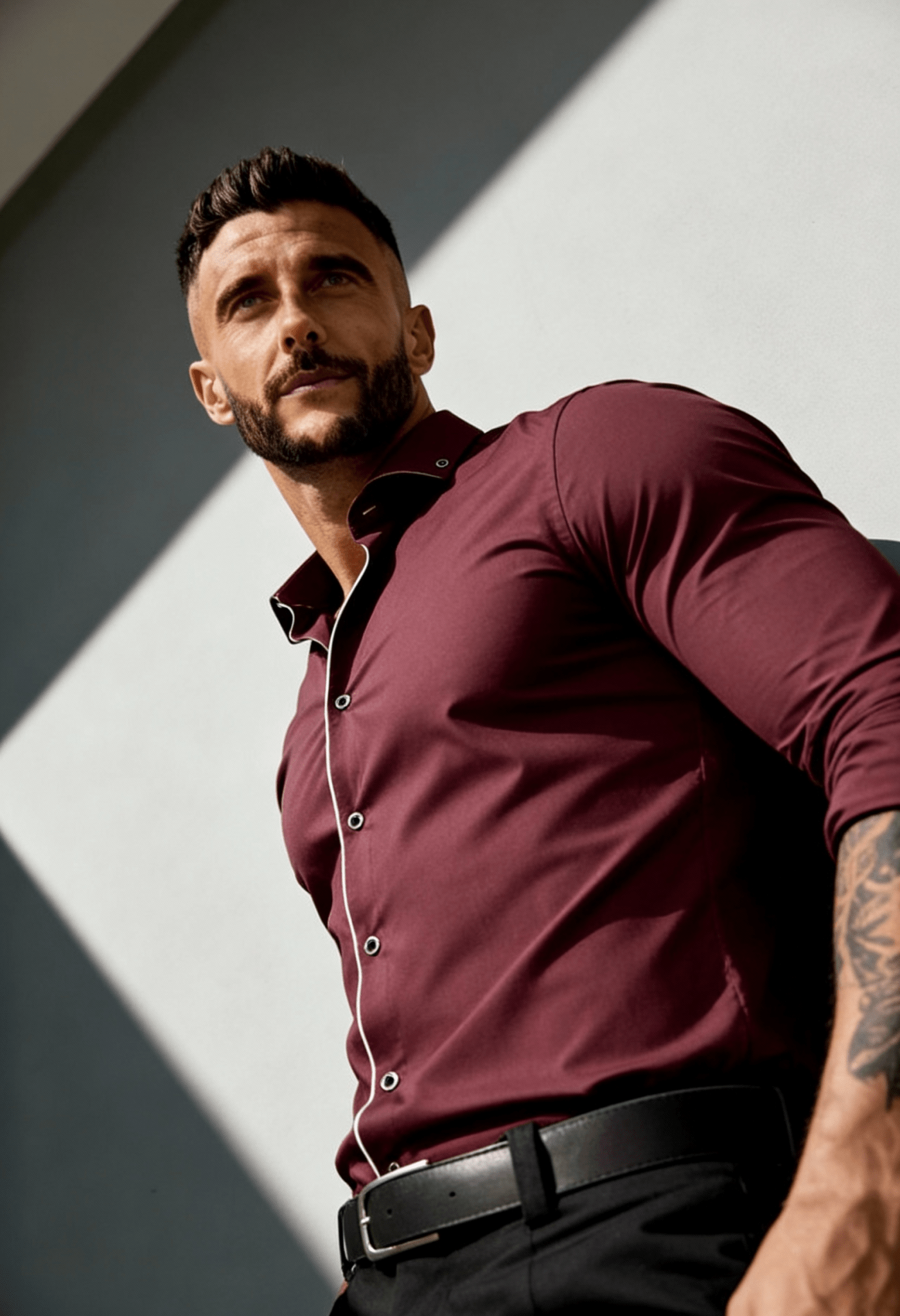 Elegant Men's Long Sleeve Dress Shirt - Menloft