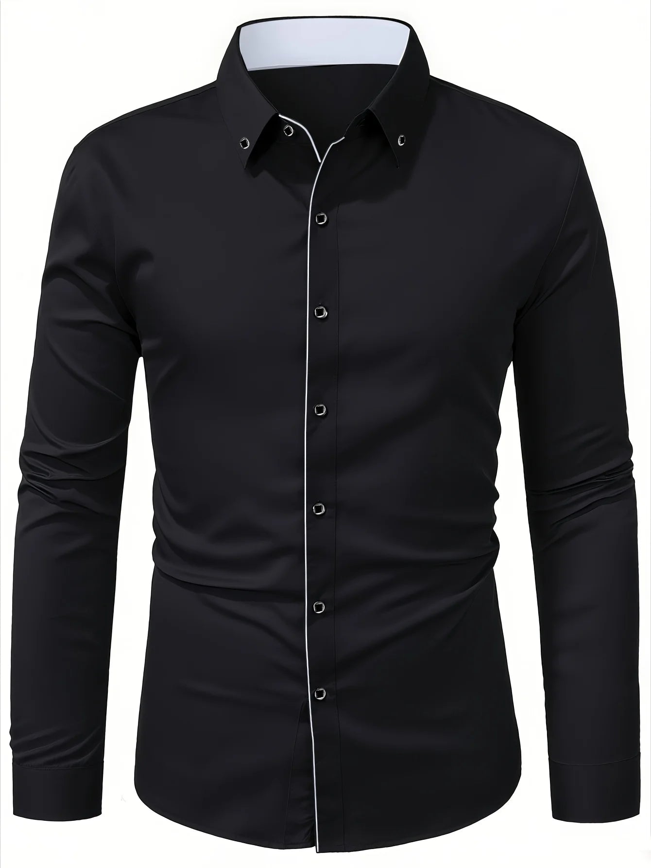 Elegant Men's Long Sleeve Dress Shirt - Menloft