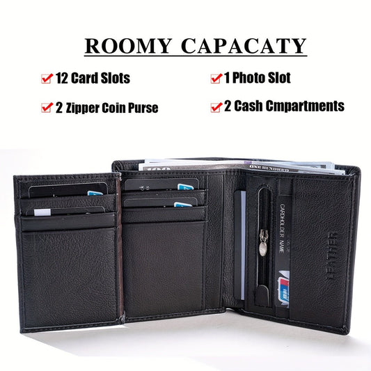 Elegant Vintage Leather Wallet for Modern Men - Menloft