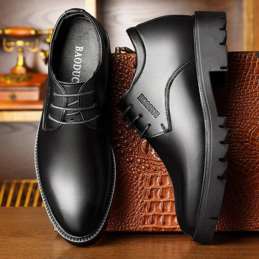 Elevate Your Style: Men's Height - Boosting Leather Shoes - MENLOFT LLC