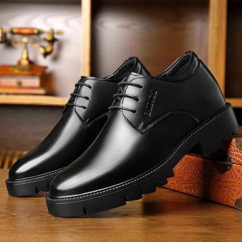 Elevate Your Style: Men's Height - Boosting Leather Shoes - MENLOFT LLC