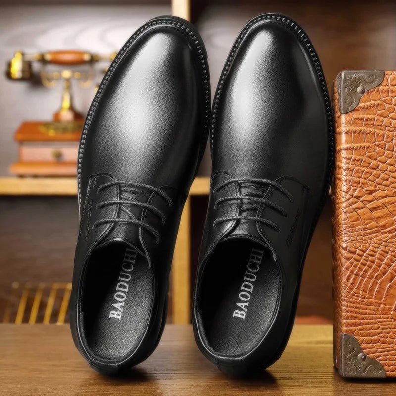 Elevate Your Style: Men's Height - Boosting Leather Shoes - MENLOFT LLC