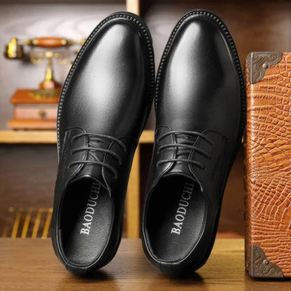 Elevate Your Style: Men's Height - Boosting Leather Shoes - MENLOFT LLC
