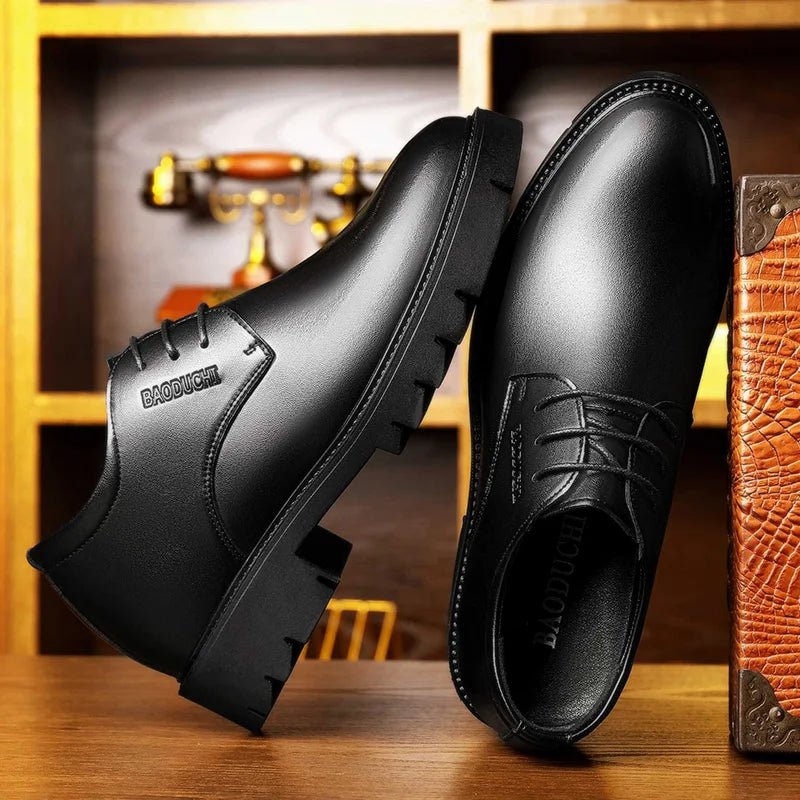Elevate Your Style: Men's Height - Boosting Leather Shoes - MENLOFT LLC