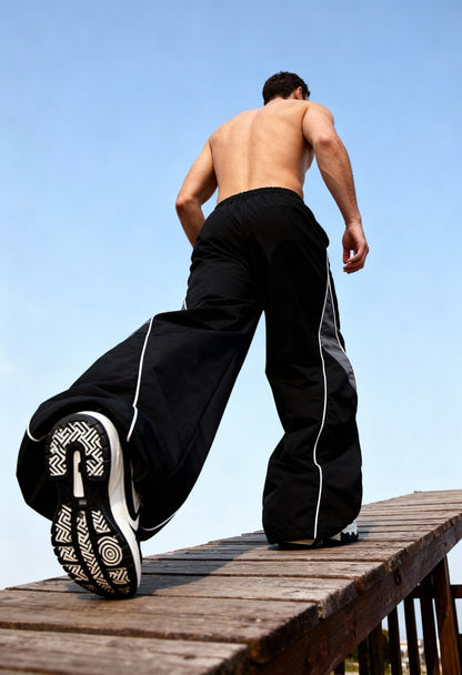 men’s high waist cargo pants cargo pocket detail Menloft