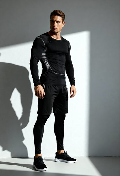 Elite Men's 3 - Piece Athletic Set - Performance & Style - Menloft