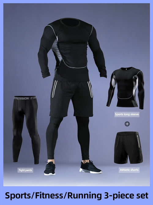 Elite Men's 3 - Piece Athletic Set - Performance & Style - Menloft