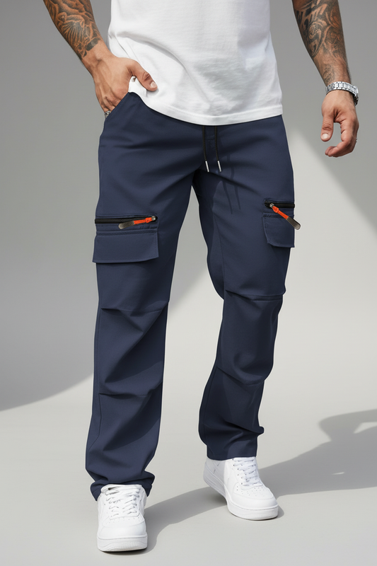 Men's Premium Cargo Pants with Stylish Zipper Details