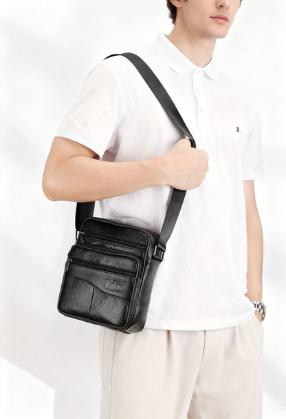 Waist Bag LeatherWaist Pro — Multifunctional Genuine Leather - Shoulder Bag Front View