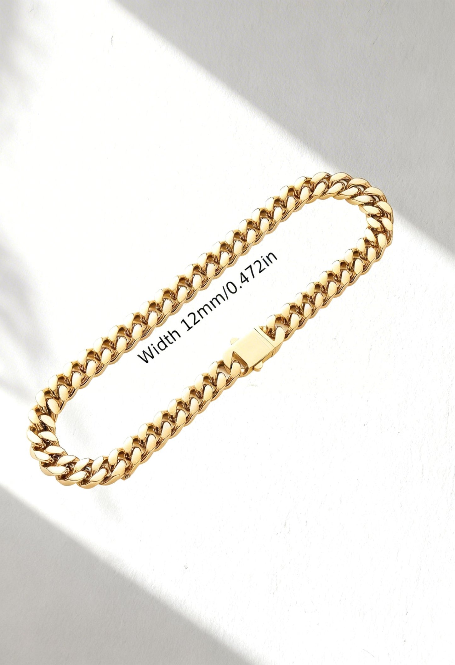 Hip Hop Stainless Steel Encrypted Four-sided Grinding 8.10.12mm Cuban Necklace Spring Buckle Titanium Stainless Steel Hip Hop Necklace for Men. 18K Golden Plated Plated 18K Golden Plated Real 18K Golden Plated Hip Hop Jewelry