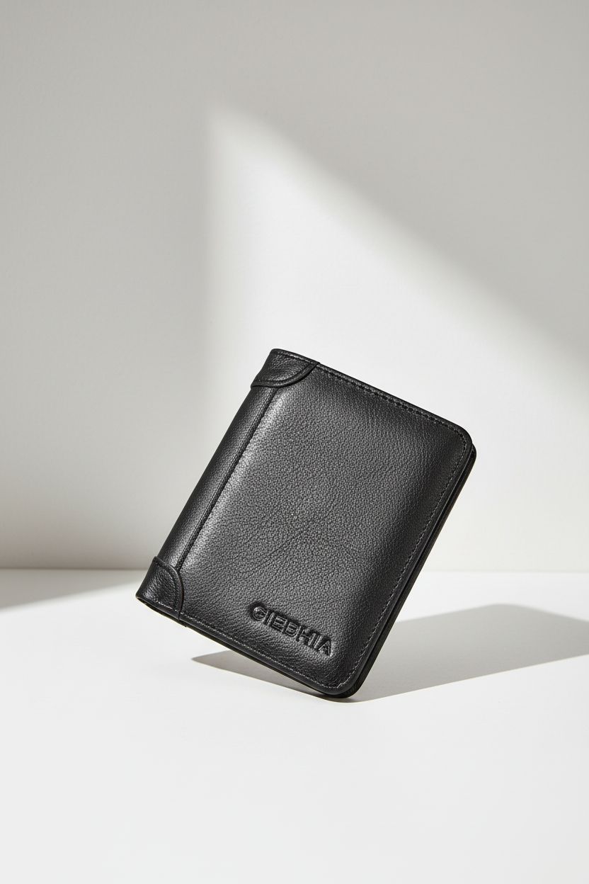 Handcrafted Wallet CraftGuard — RFID Blocking Genuine Leather - Card Slots and ID Window Detail