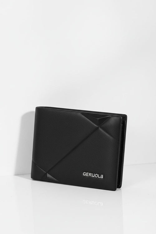 Bifold Wallet CapacityFold — Large Capacity Genuine Leather - Black - Men's Wallet