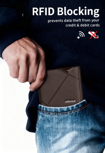 Bifold Wallet CapacityFold — Large Capacity Genuine Leather - RFID Blocking Technology Detail