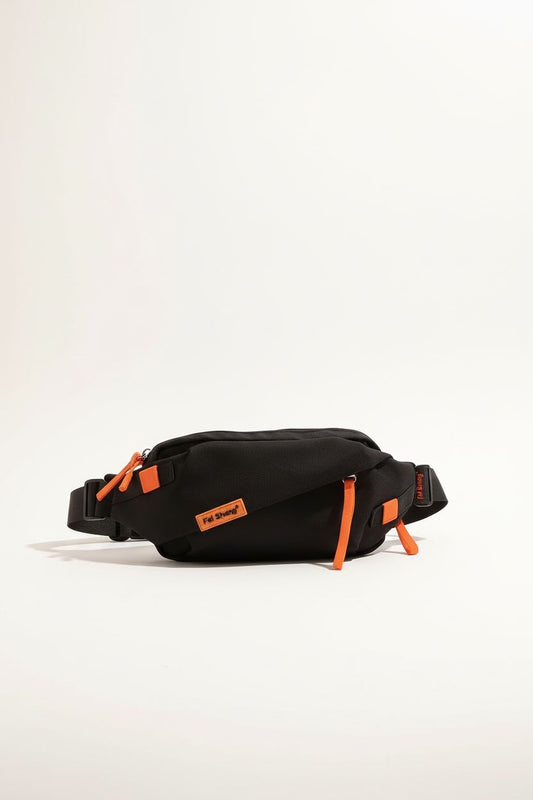 Japanese-Style Versatile Chest Bag for Women, Casual Sports Crossbody Bag for Men, Large Capacity Street Style Shoulder Bag for Students, Trendy Waist Bag - Men's Leather Crossbody Bag Black