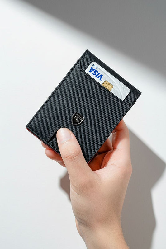 Bifold Wallet SlimFold RFID — Blocking Leather for Men - Black - Men's Wallet
