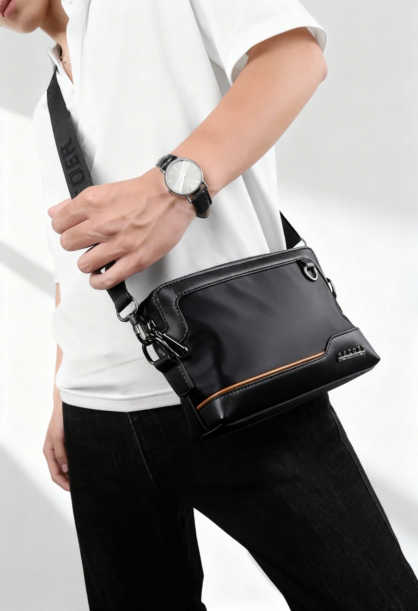 Crossbody Bag OxfordPro Carry — Adjustable Premium Oxford Fabric - Shoulder Bag Front View