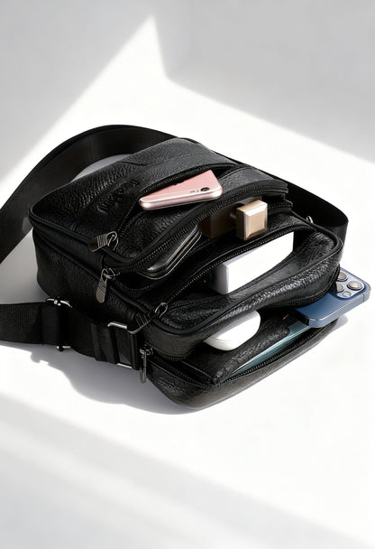Waist Bag LeatherWaist Pro — Multifunctional Genuine Leather - Zipper and Hardware Close-Up