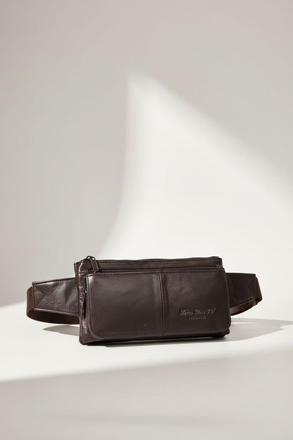 Vintage Waist Bag VintageWaist — Genuine Leather Retro Style - Interior Pockets and Organization