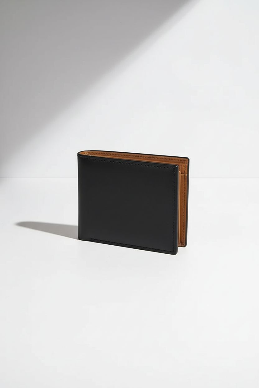 RFID Leather Wallet “SECURION” – Large Capacity Slim Wallet with Security & Smart Organization - Black+Blue - Men's Wallet