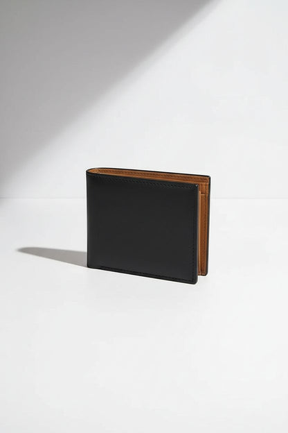 RFID Leather Wallet “SECURION” – Large Capacity Slim Wallet with Security & Smart Organization - Black+Blue - Men's Wallet