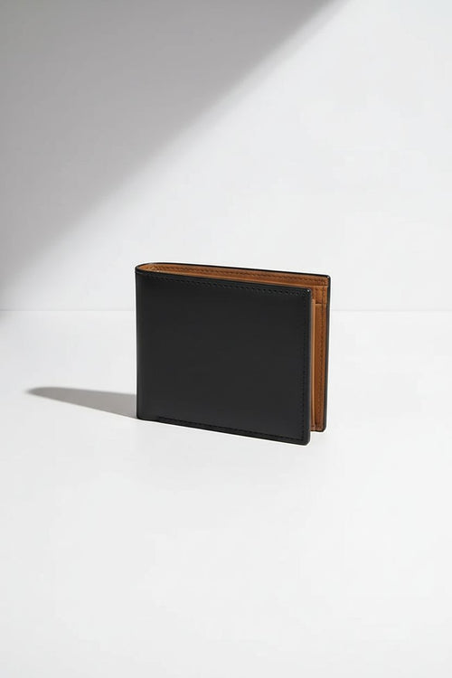 RFID Leather Wallet “SECURION” – Large Capacity Slim Wallet with Security & Smart Organization - Black+Blue - Men's Wallet
