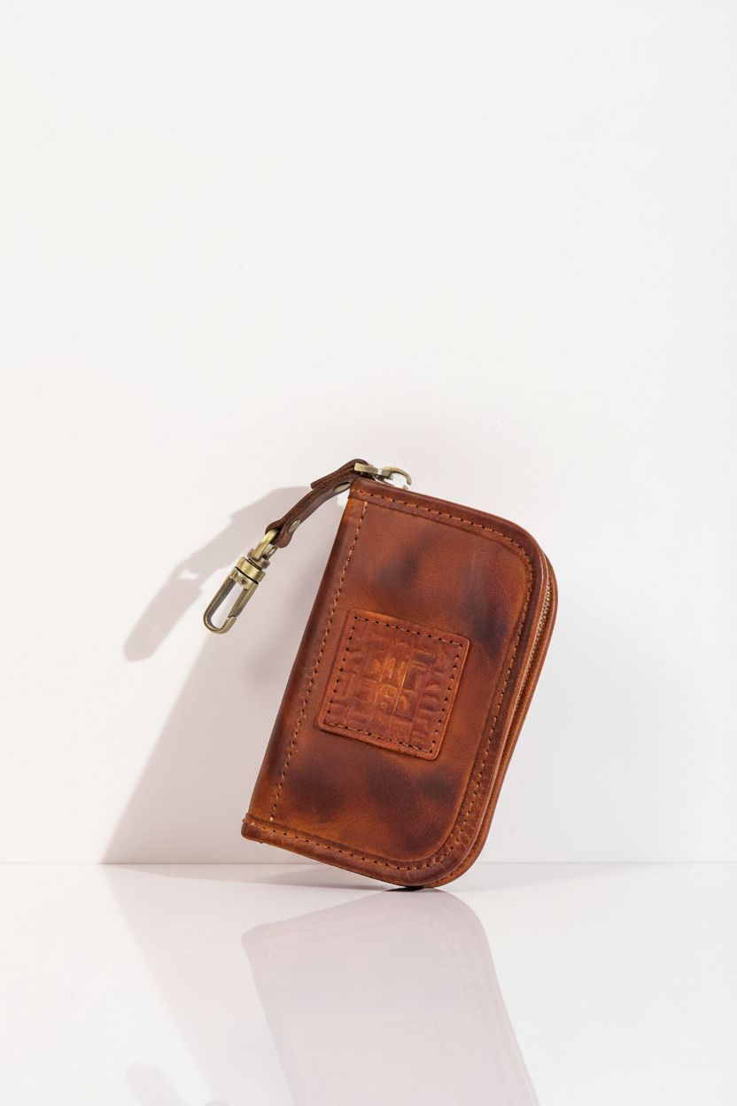 Viking Leather Wallet “NORDHOLD” – Rugged Cowhide Card Holder with Maximum Storage & Durability - Card Slots and ID Window Detail