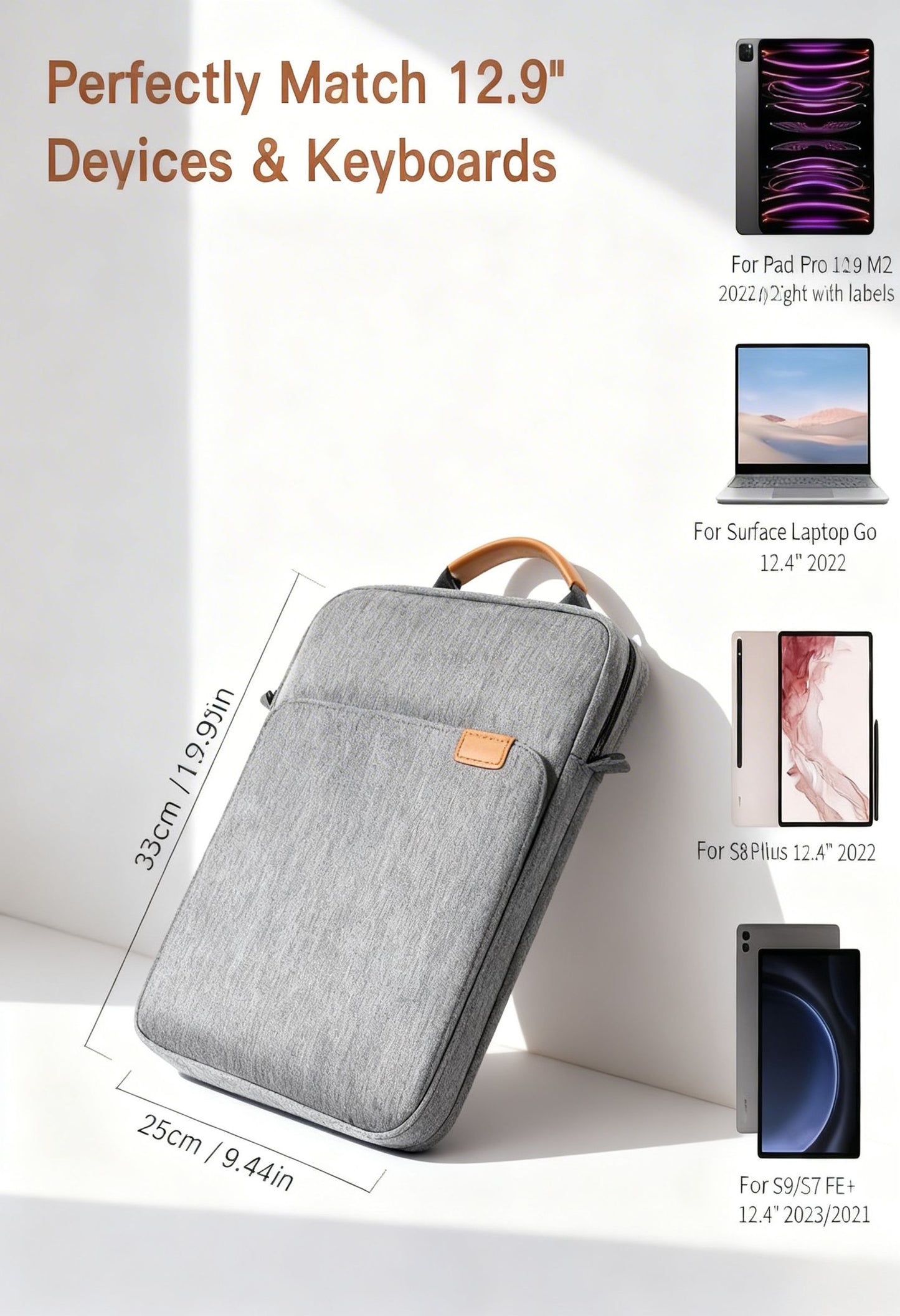 Tablet Bag VerticalPro 13" — Slim Vertical Shoulder Bag - Adjustable Strap Detail