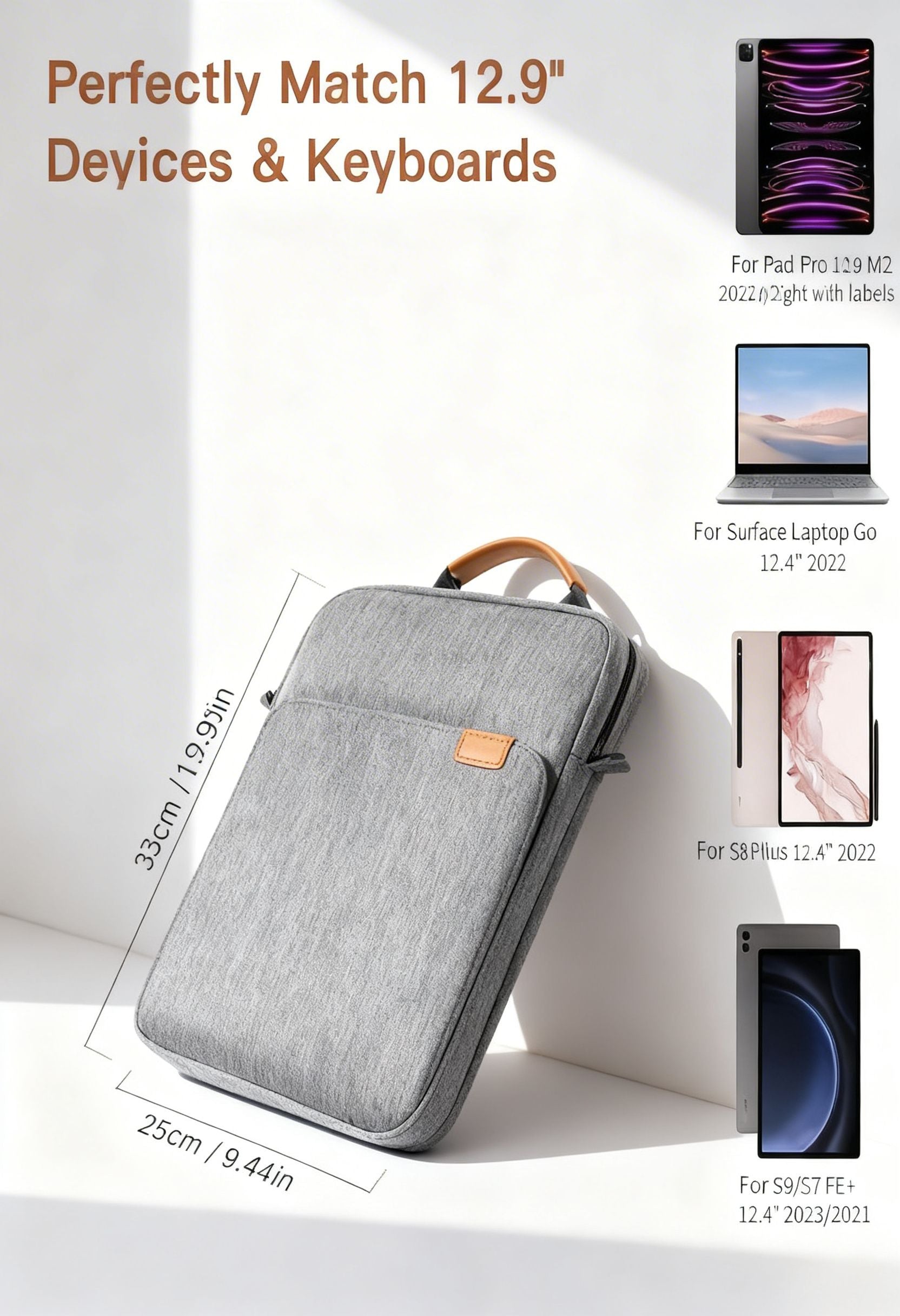 Tablet Bag VerticalPro 13" — Slim Vertical Shoulder Bag - Adjustable Strap Detail
