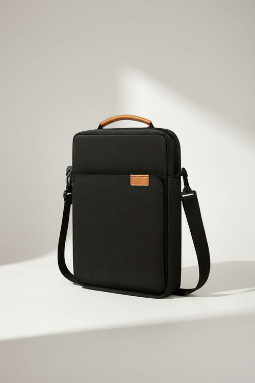 Tablet Bag VerticalPro 13" — Slim Vertical Shoulder Bag - Black - Men's Bag