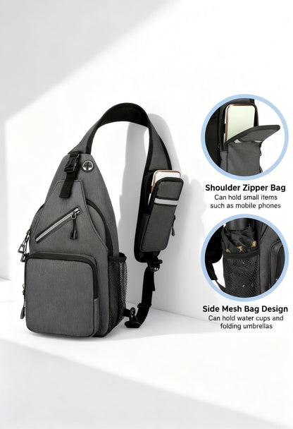 Sling Bag SlingSport Pro — Lightweight Outdoor Crossbody - Side Profile Messenger Bag