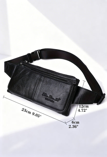 Vintage Waist Bag VintageWaist — Genuine Leather Retro Style - Back Panel Anti-Theft Pocket