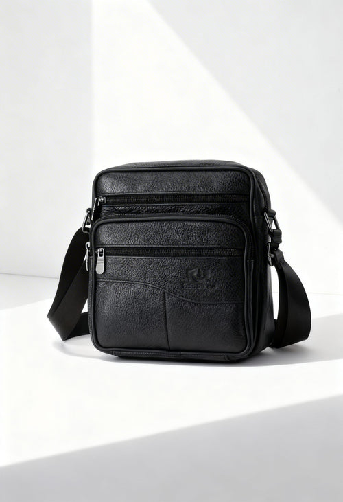 Waist Bag LeatherWaist Pro — Multifunctional Genuine Leather - Black - Men's Bag