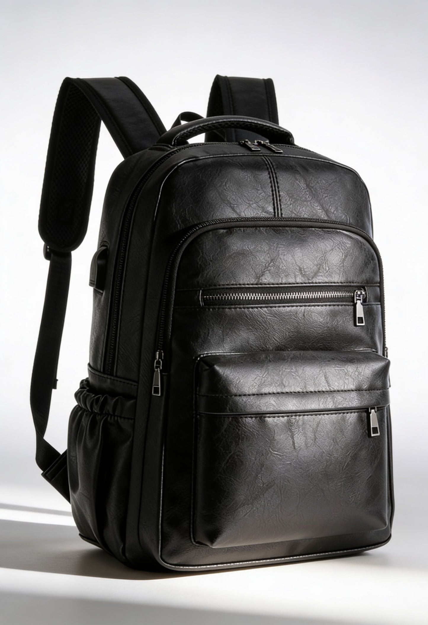 NordEdge leather crossbody bag dark brown front view