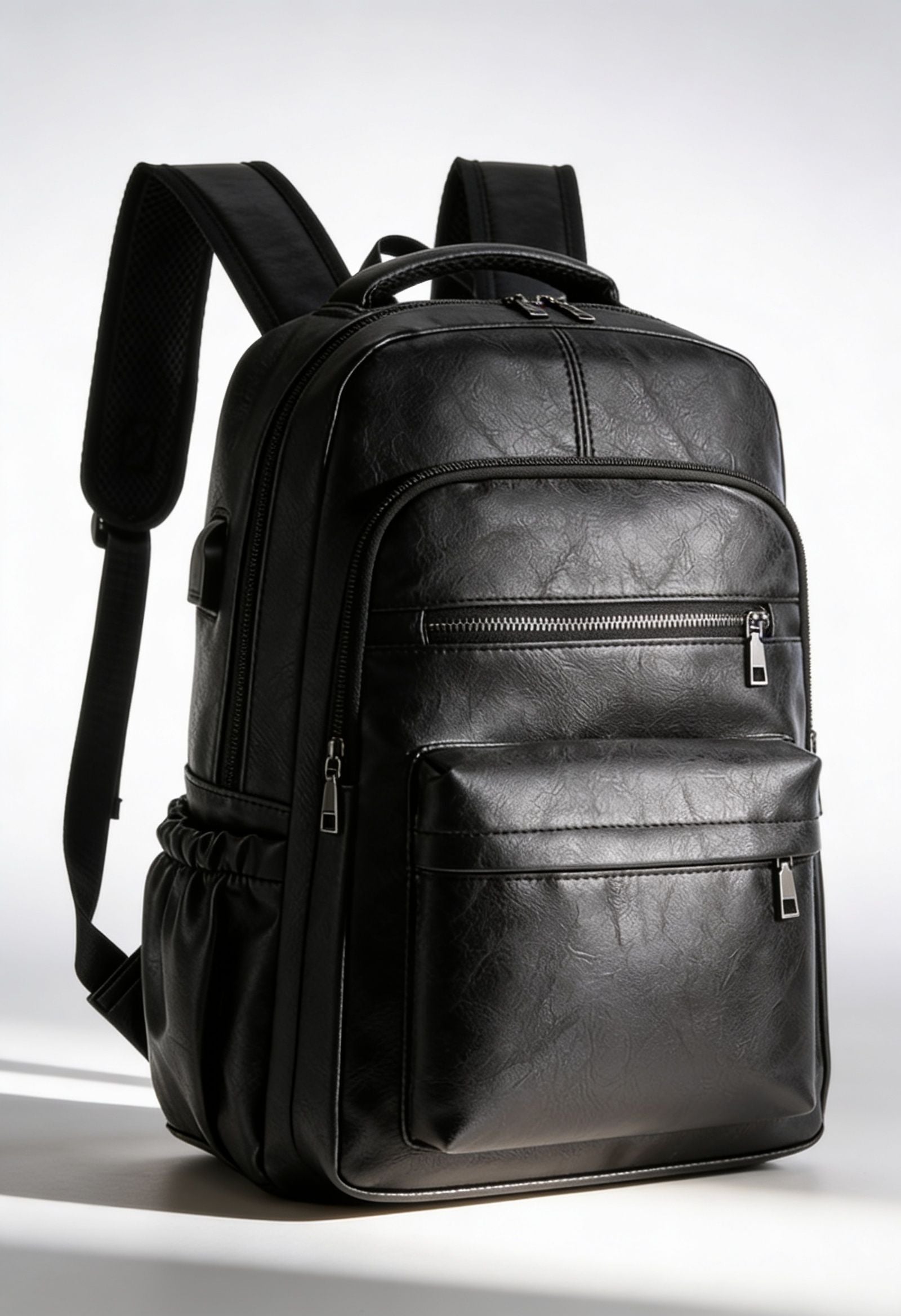 NordEdge leather crossbody bag dark brown front view