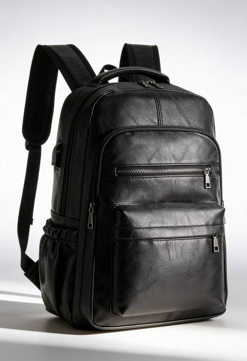 NordEdge leather crossbody bag dark brown front view