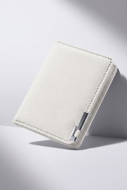 AuraFold wallet open showing card slots